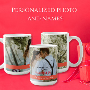 Watercolor Photo Valentine's Day personalized Coffee Mug
