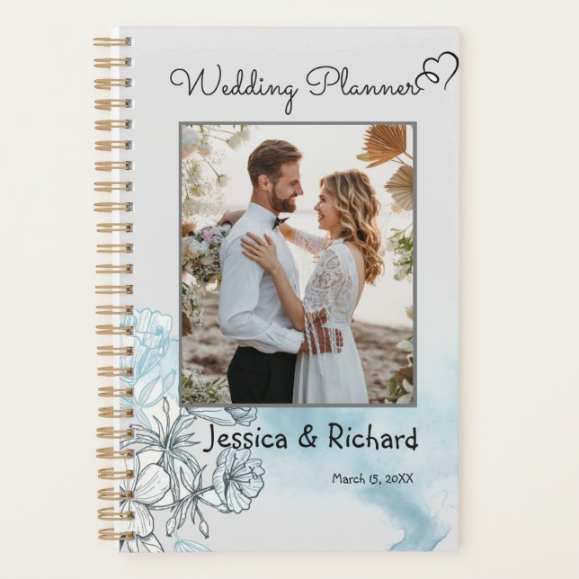 Watercolor PHOTO Wedding Planner (Front)