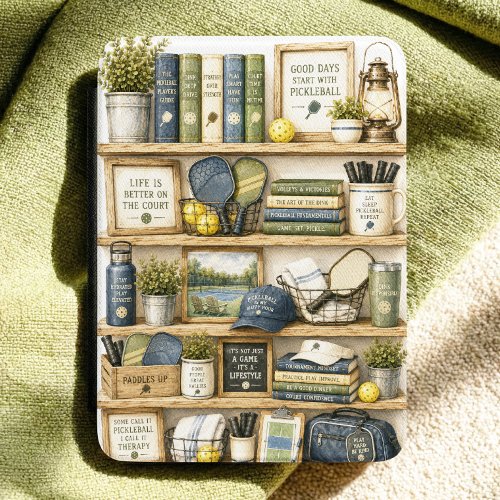 Watercolor Pickleball Bookshelf Kindle Case