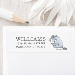 Watercolor PicnicWinnie the Pooh - Eeyore Birthday Label