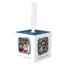Watercolor Picture Cube with Your Photos and Text
