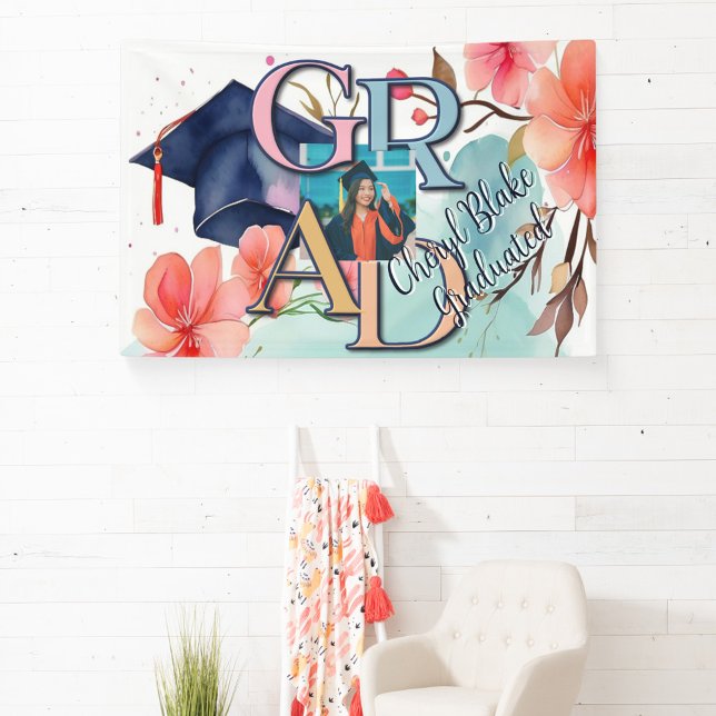 Watercolor Picture Graduation Banner (Creator Uploaded)