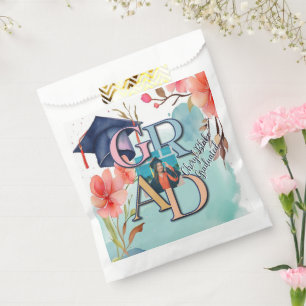 Watercolor Picture Graduation Favor Bag