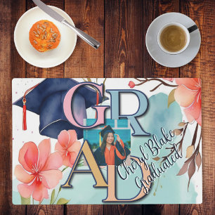 Watercolor Picture Graduation Placemat