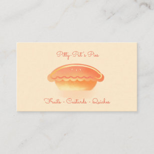 Watercolor Pie Bakery Business Card