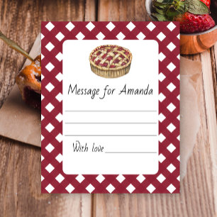 Watercolor pie birthday time capsule message