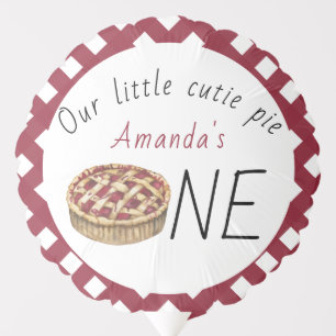 Watercolor Pie Kids Birthday Balloon