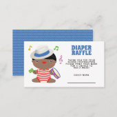 Watercolor Pilot Teddy Bear Diaper Raffle Enclosur Enclosure Card (Front/Back)