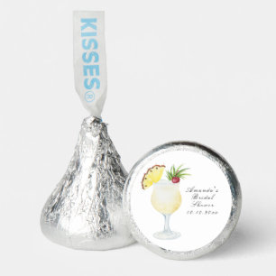 Watercolor Pina Colada Cocktail Bridal Shower Hershey®'s Kisses®