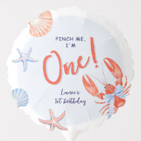 Watercolor Pinch Me' Lobster Coastal 1st Birthday