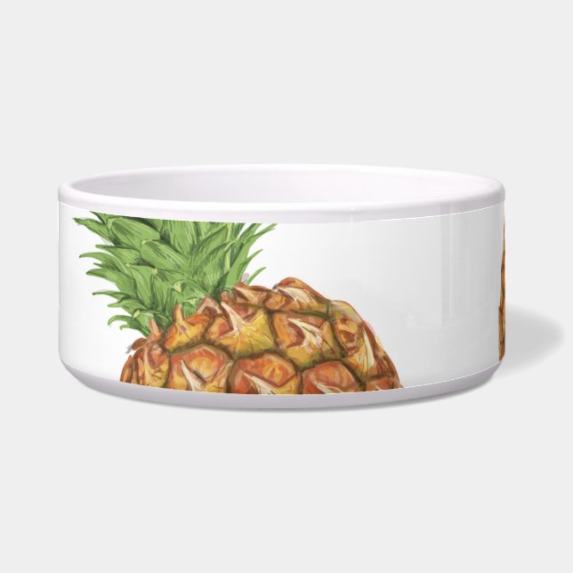 Watercolor pine-apple pattern 1 bowl (Front)