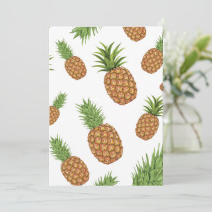 Watercolor pine-apple pattern 1 card