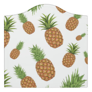 Watercolor pine-apple pattern 1 door sign