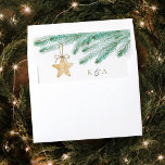 Watercolor Pine Boughs Christmas Winter Wedding Envelope Liner<br><div class="desc">Celebrate in style with these elegant and very trendy wedding envelope liners. The design is easy to personalize with your own monogram initials and your guests will be thrilled when they see these fabulous wedding envelope liners. If you would like any design changes made, or any matching items created for...</div>