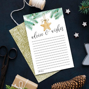 Watercolor Pine Boughs Winter Advice & Wishes