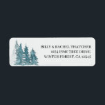 Watercolor Pine Forest Address Label<br><div class="desc">Watercolor Pine Forest address labels - perfect for general mail,  winter events,  christmas cards,  change of address and holiday moving announcements etc. The template is ready for you to add your name and address.</div>