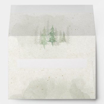 Watercolor Pine Forest Envelope by dmboyce at Zazzle