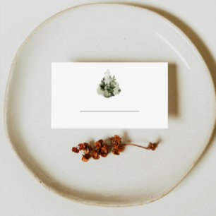 Watercolor Pine Forest Fill in Place Card
