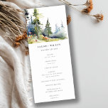Watercolor Pine Forest Landscape Wedding Program<br><div class="desc">It’s very easy to customize,  with your personal details. If you need any other matching product or customization,  kindly message via Zazzle.</div>