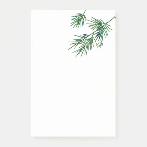 Watercolor Pine Needles Post_it Notes