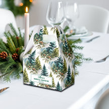 Watercolor Pine Pattern Winter Bridal Shower