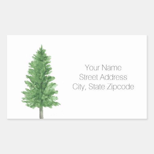 Watercolor Pine Tree 2 Address Labels