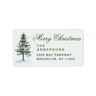 30 Personalized Return Address Christmas Trees Labels Buy 3 get 1 free cs4 
