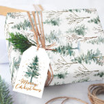 Watercolor Pine Tree Christmas Wrapping Paper<br><div class="desc">Watercolor Woodland Christmas Wrapping Paper is elegant and beautiful. This unique wrapping paper roll is sure to impress your friends and family this holiday season</div>