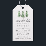 Watercolor Pine Tree Forest Wedding Save The Date Gift Tags<br><div class="desc">Celebrate in style with these stylish and very trendy wedding save the date tags. This design is easy to personalize with your special event wording and your guests will be thrilled when they receive these fabulous tags.</div>