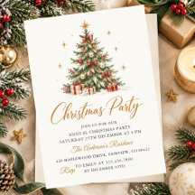 Watercolor Pine Tree Holiday