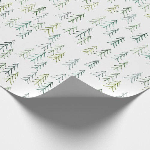 Watercolor Pine Tree Illustration  Wrapping Paper