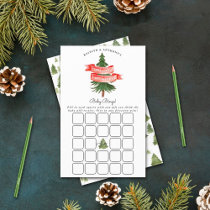 Watercolor Pine Tree Merry Little Baby Shower Game