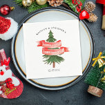 Watercolor Pine Tree Merry Little Baby Shower Napkins<br><div class="desc">Celebrate in style with these trendy baby shower napkins. This design is easy to personalize with your special event wording and your guests will be thrilled when they see these fabulous napkins.</div>