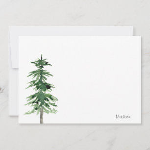 Watercolor Pine Tree Note Card
