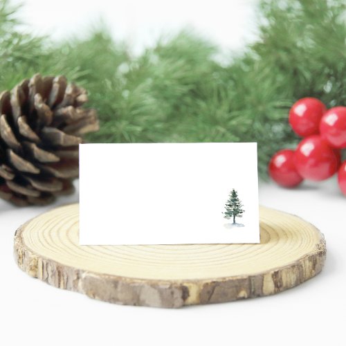 Watercolor Pine Tree Place Card