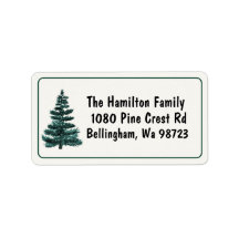 Watercolor Pine Tree Return Address Labels