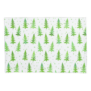 Watercolor Pine Trees Pillowcase
