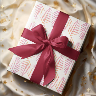 Watercolor Pine trees - pink Wrapping Paper Sheets