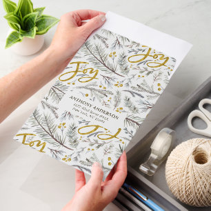 Watercolor Pine Twigs Envelope Mailers