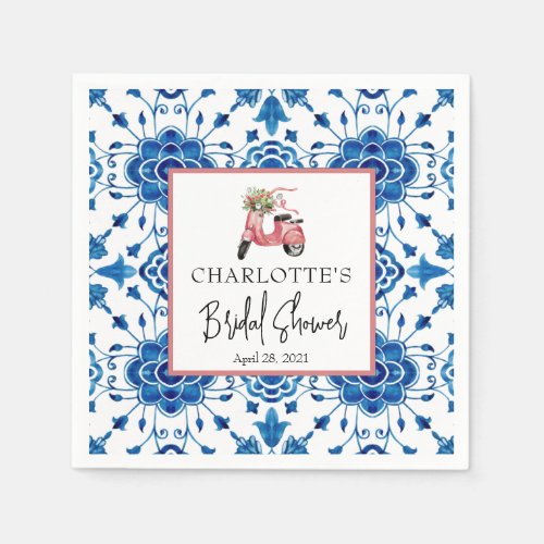 Watercolor Pine  Winter Greenery Bridal Shower Na Napkins