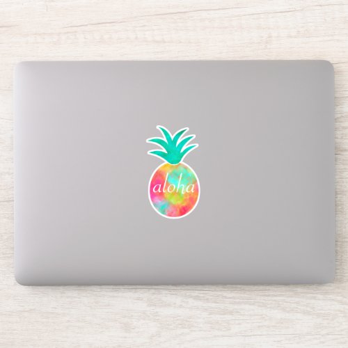 Watercolor Pineapple Aloha Vinyl Decal Sticker