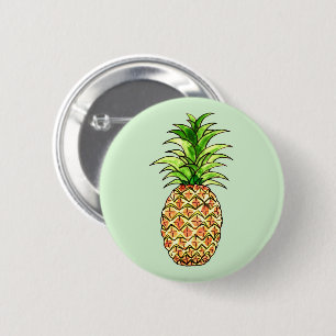 watercolor pineapple drawing button