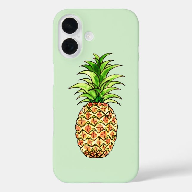 watercolor pineapple drawing Case-Mate iPhone case (Back)