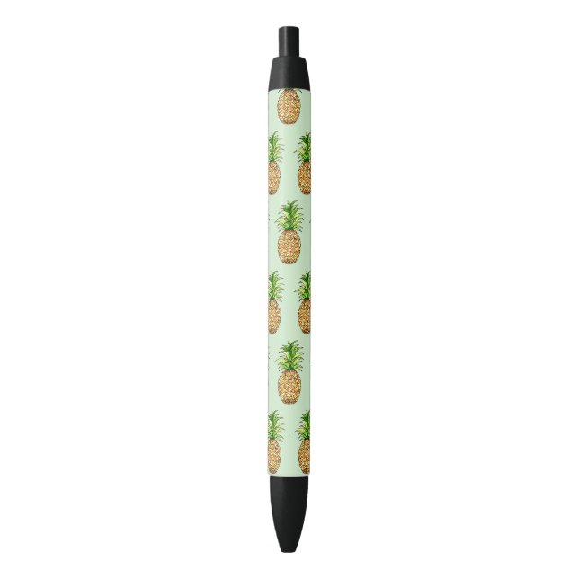 watercolor pineapple drawing pen (Front Vertical)
