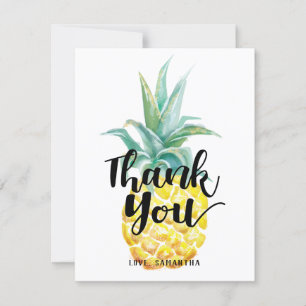 Watercolor Pineapple Flat Thank You