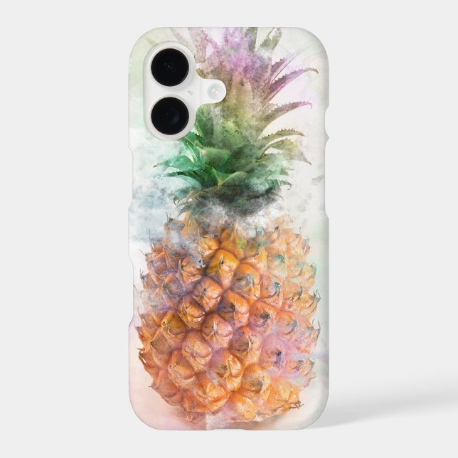 Watercolor pineapple iphone case (Back)