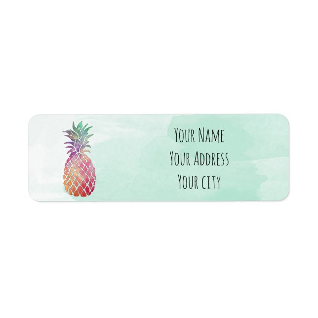 watercolor pineapple label (Front)