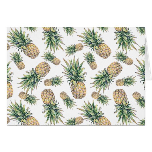 Watercolor Pineapple Pattern (Front Horizontal)