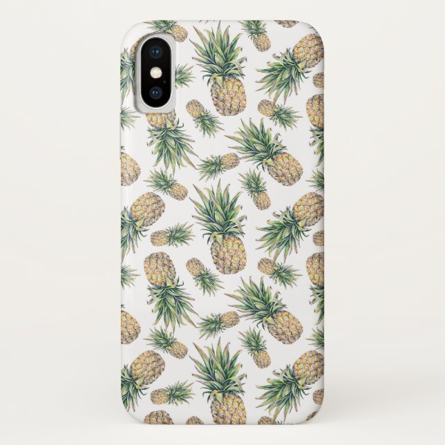 Watercolor Pineapple Pattern Case-Mate iPhone Case (Back)