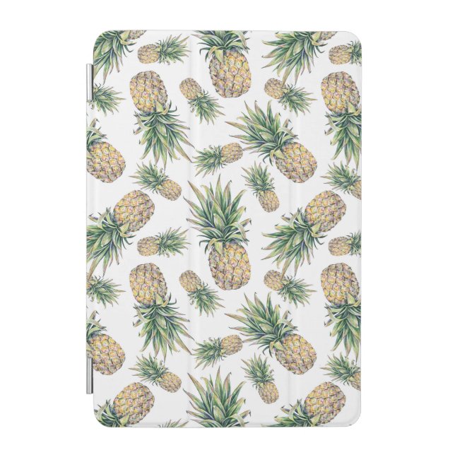 Watercolor Pineapple Pattern iPad Mini Cover (Front)